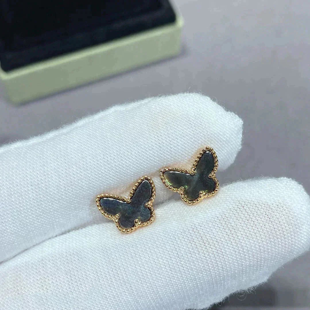 [Vellora Opalyn]BUTTERFLY DARK MOP  EARRINGS
