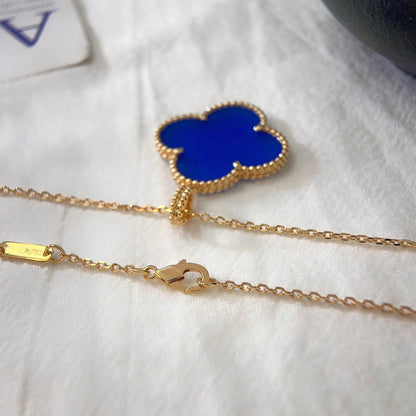 [Vellora Opalyn]CLOVER 25MM NECKLACE TURQUOISE ROSE GOLD