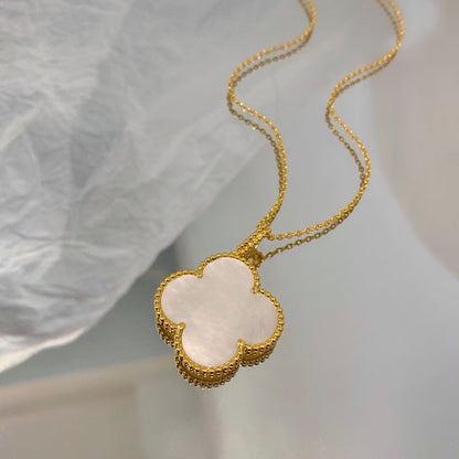 [Vellora Opalyn]CLOVER 25MM MOP LARGE PENDANT NECKLACE