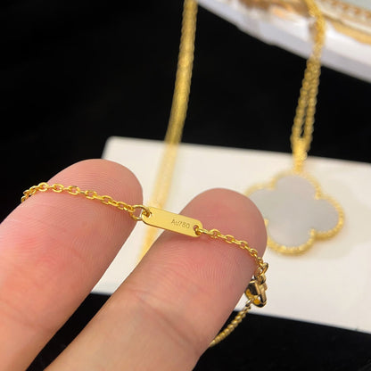[Vellora Opalyn]CLOVER 25MM MOP LARGE PENDANT NECKLACE