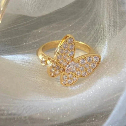 [Vellora Opalyn]BUTTERFLY DIAMOND RING