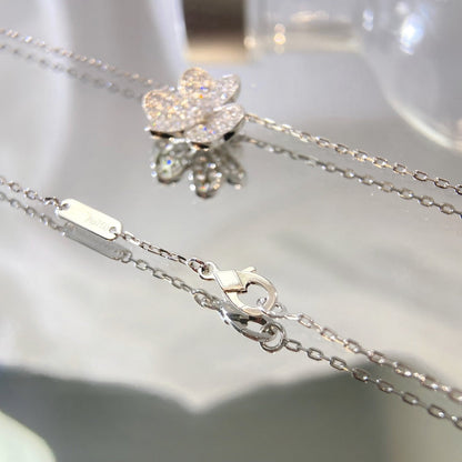 [Vellora Opalyn]FLOWER DIAMOND NECKLACE