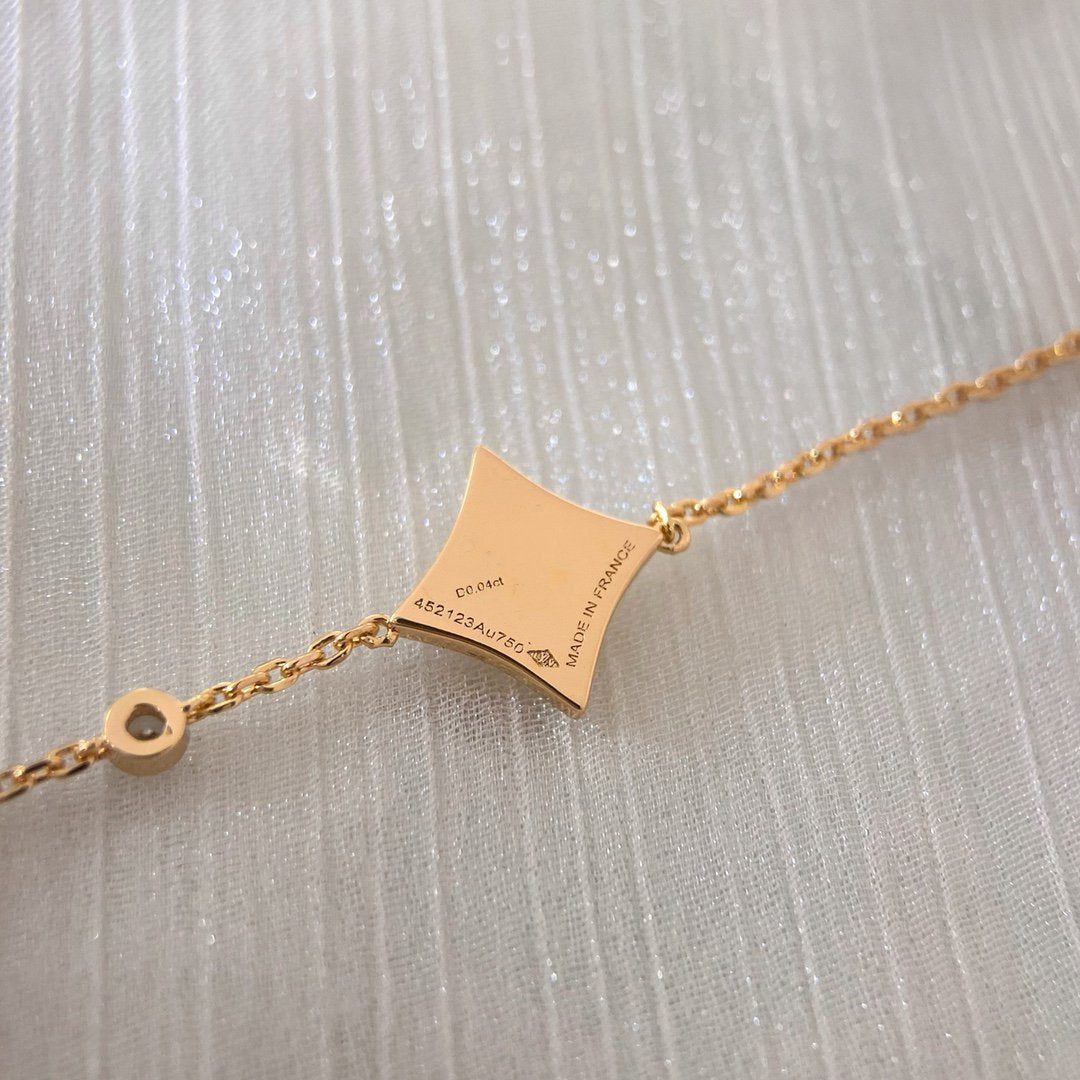 [Vellora Opalyn]COLOR STAR CARNELIAN PINK GOLD DIAMOND BRACELET