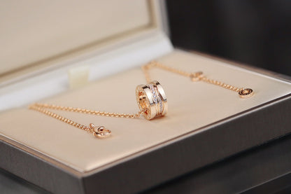 [Vellora Opalyn]ZERO 1 PINK GOLD DIAMOND NECKLACE