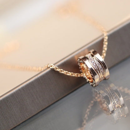 [Vellora Opalyn]ZERO 1 PINK GOLD DIAMOND NECKLACE