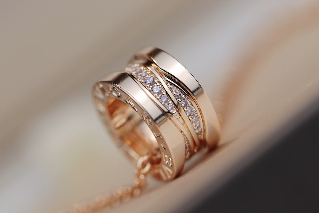 [Vellora Opalyn]ZERO 1 PINK GOLD DIAMOND NECKLACE