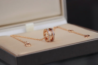 [Vellora Opalyn]ZERO 1 PINK GOLD NECKLACE