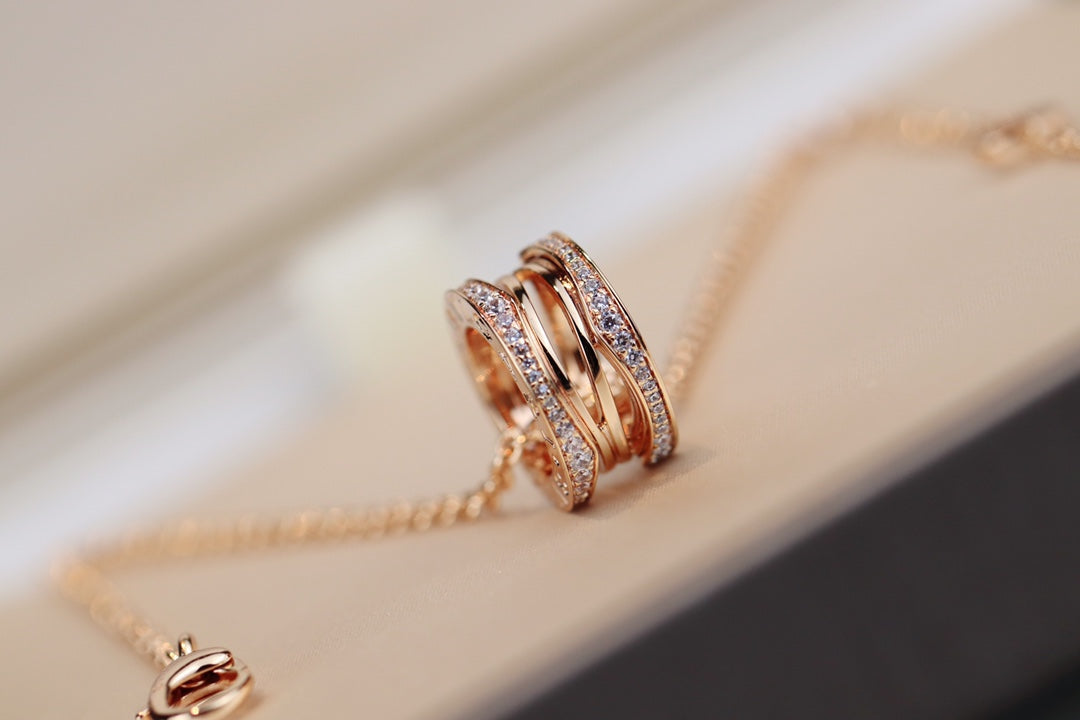 [Vellora Opalyn]ZERO 1 PINK GOLD NECKLACE