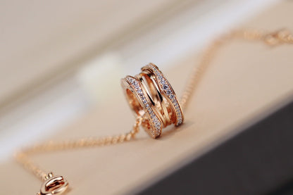 [Vellora Opalyn]ZERO 1 PINK GOLD NECKLACE