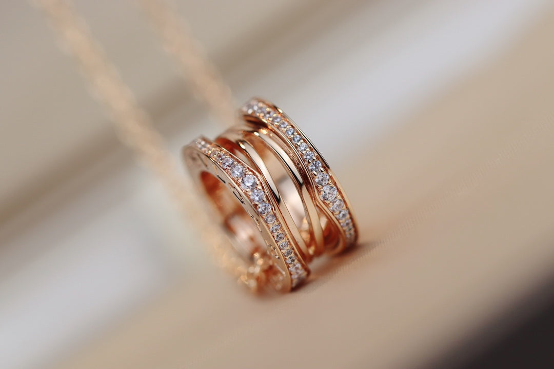 [Vellora Opalyn]ZERO 1 PINK GOLD NECKLACE