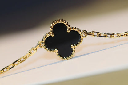 [Vellora Opalyn]CLOVER 20 MOTIFS ONYX ROSE GOLD