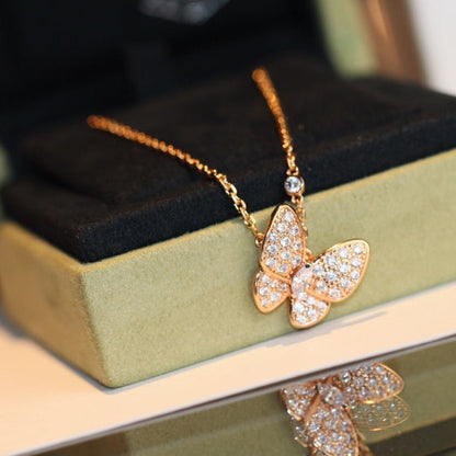 [Vellora Opalyn]BUTTERFLY DIAMOND NECKLACE