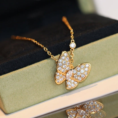 [Vellora Opalyn]BUTTERFLY DIAMOND NECKLACE