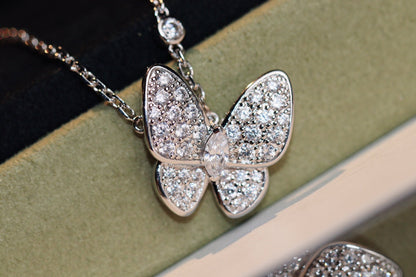 [Vellora Opalyn]BUTTERFLY DIAMOND NECKLACE