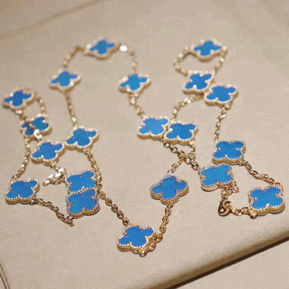 [Vellora Opalyn]CLOVER 20 MOTIFS TURQUOISE GOLD