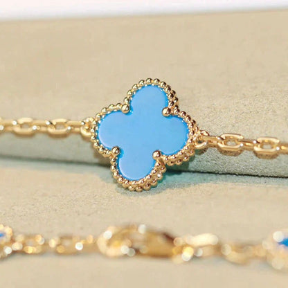 [Vellora Opalyn]CLOVER 20 MOTIFS TURQUOISE GOLD