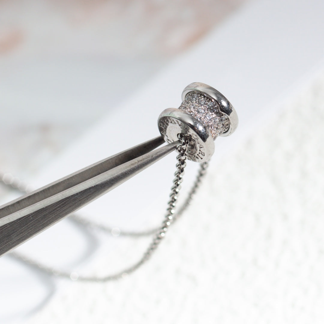 [Vellora Opalyn]ZERO 1 SILVER DIAMOND NECKLACE