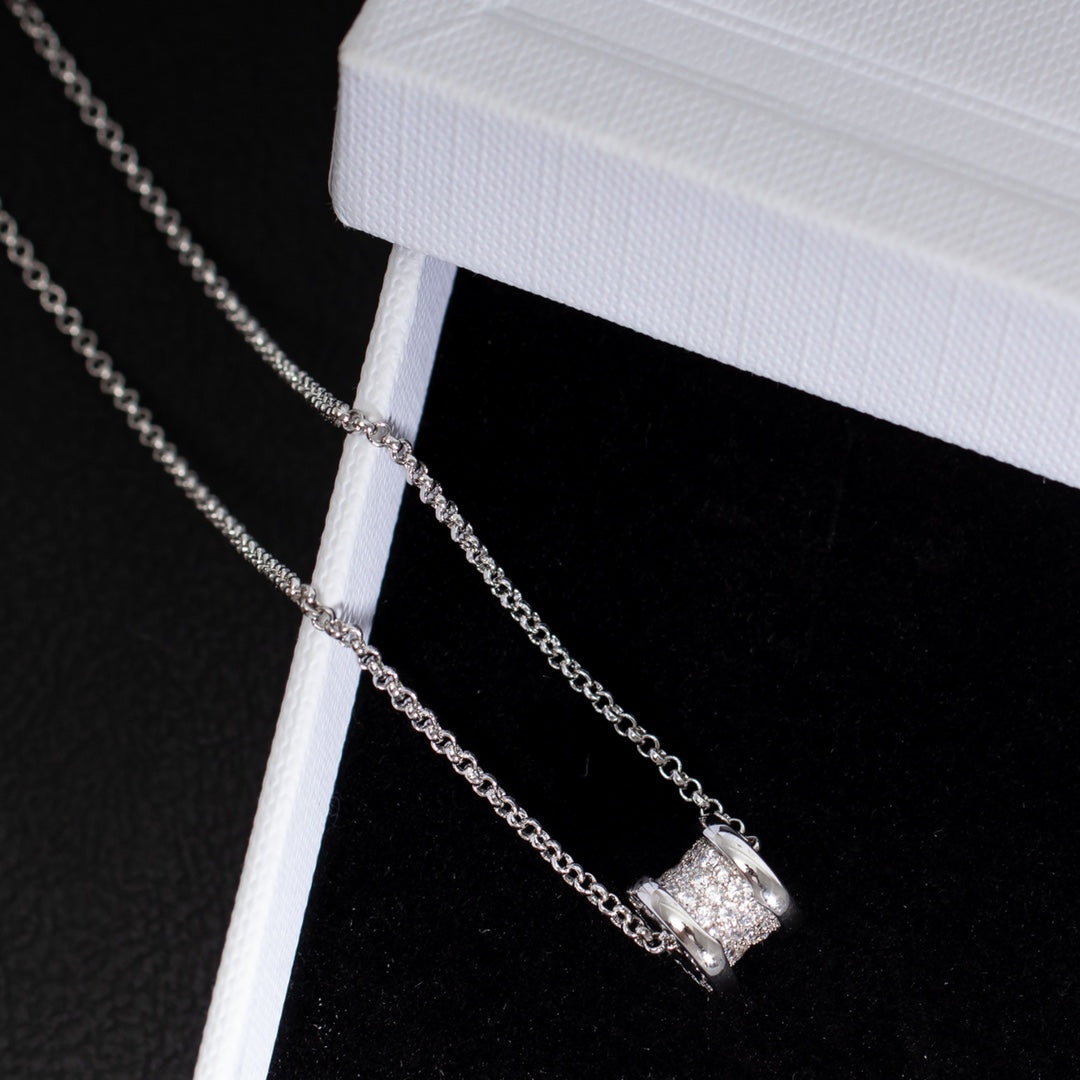 [Vellora Opalyn]ZERO 1 SILVER DIAMOND NECKLACE