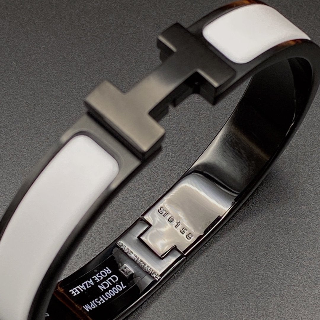 [Vellora Opalyn]H BRACELET 12MM BLACK WHITE CERAMIC