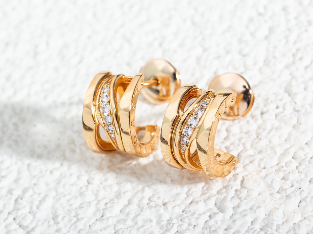 [Vellora Opalyn]ZERO 1 PINK GOLD DIAMONDS EARRINGS