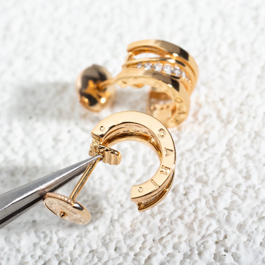 [Vellora Opalyn]ZERO 1 PINK GOLD DIAMONDS EARRINGS