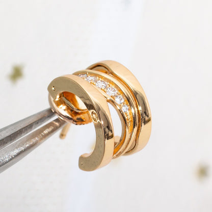 [Vellora Opalyn]ZERO 1 PINK GOLD DIAMONDS EARRINGS