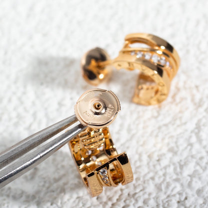 [Vellora Opalyn]ZERO 1 PINK GOLD DIAMONDS EARRINGS