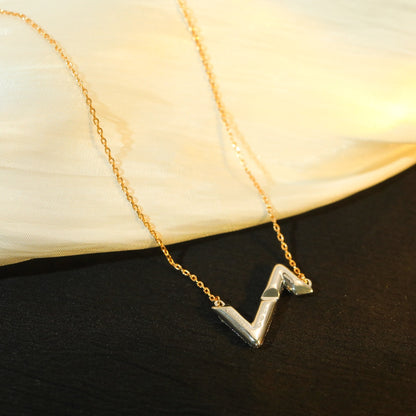 [Vellora Opalyn]VOLT SILVER DIAMOND PEDANT NECKLACE