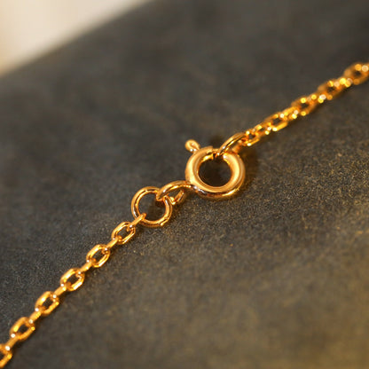 [Vellora Opalyn]SUN PEDANT PINK GOLD 1 DIAMOND NECKLACE