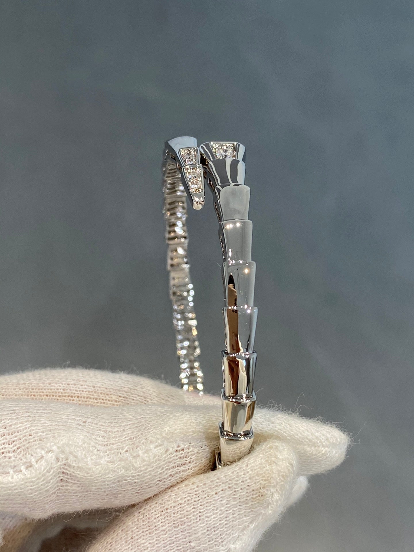 [Vellora Opalyn]SERPENTI BRACELET DIAMONDS SILVER