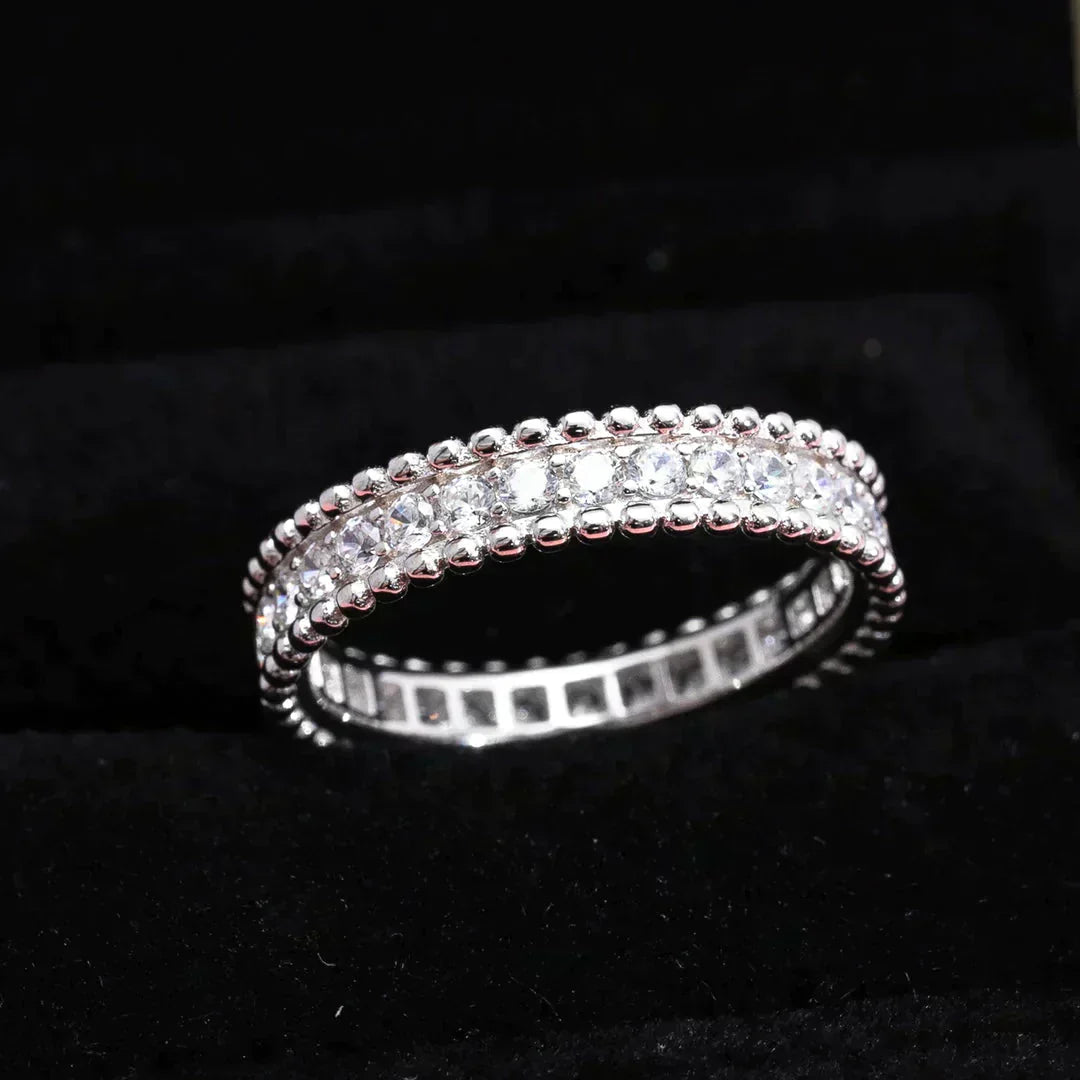 [Vellora Opalyn]PERLEE DIAMOND SILVER RING