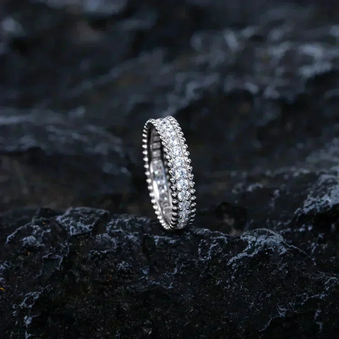 [Vellora Opalyn]PERLEE DIAMOND SILVER RING