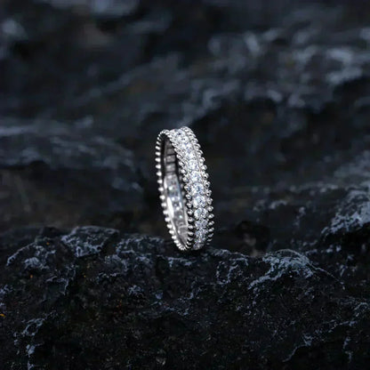 [Vellora Opalyn]PERLEE DIAMOND SILVER RING