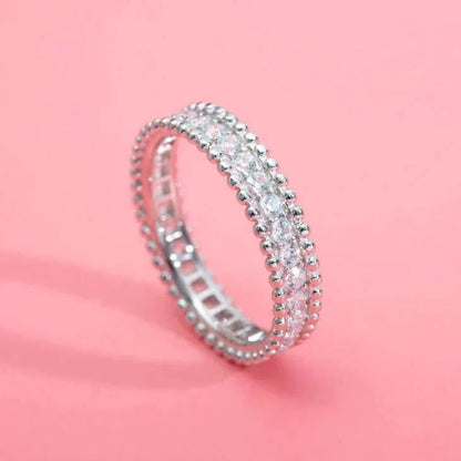 [Vellora Opalyn]PERLEE DIAMOND SILVER RING