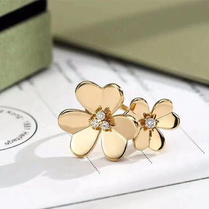 [Vellora Opalyn]CLOVER COMOS GOLD DIAMOND RING