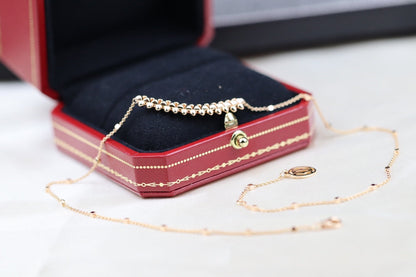 [Vellora Opalyn]CLASH PINK GOLD NECKLACE
