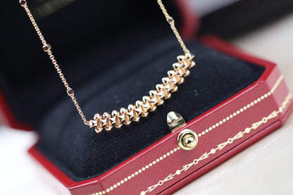 [Vellora Opalyn]CLASH PINK GOLD NECKLACE