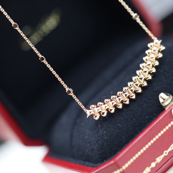 [Vellora Opalyn]CLASH PINK GOLD NECKLACE