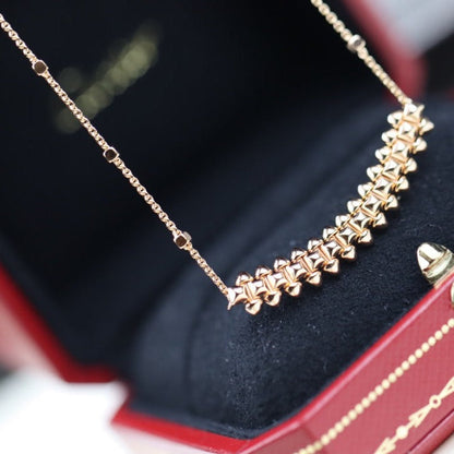 [Vellora Opalyn]CLASH PINK GOLD NECKLACE