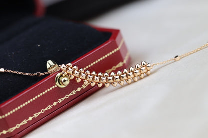 [Vellora Opalyn]CLASH PINK GOLD NECKLACE