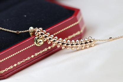 [Vellora Opalyn]CLASH PINK GOLD NECKLACE