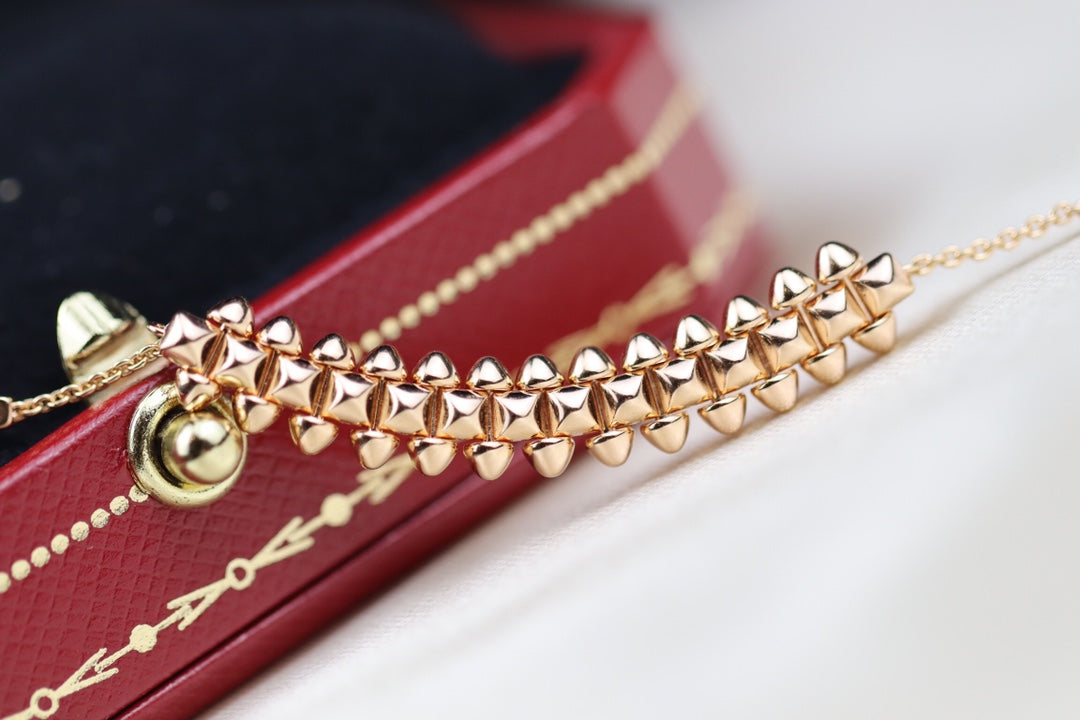 [Vellora Opalyn]CLASH PINK GOLD NECKLACE