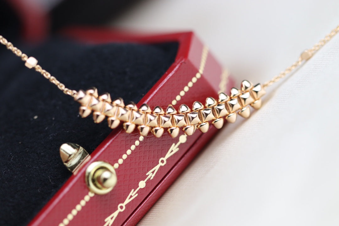 [Vellora Opalyn]CLASH PINK GOLD NECKLACE