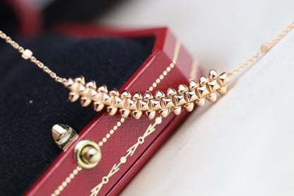 [Vellora Opalyn]CLASH PINK GOLD NECKLACE