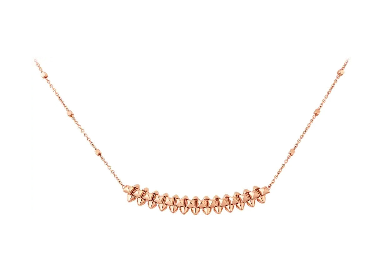 [Vellora Opalyn]CLASH PINK GOLD NECKLACE