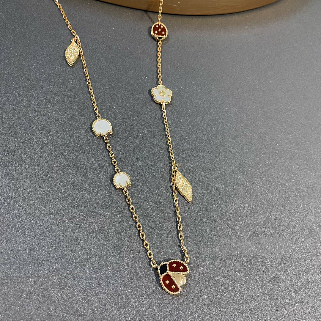 [Vellora Opalyn]LUCKY SPRING 15 MOTIFS GOLD NECKLACE