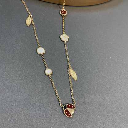 [Vellora Opalyn]LUCKY SPRING 15 MOTIFS GOLD NECKLACE