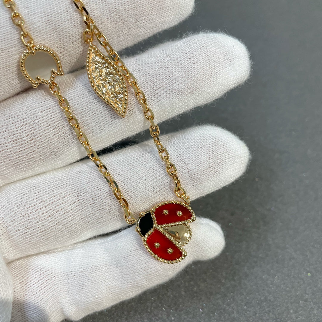 [Vellora Opalyn]LUCKY SPRING 15 MOTIFS GOLD NECKLACE