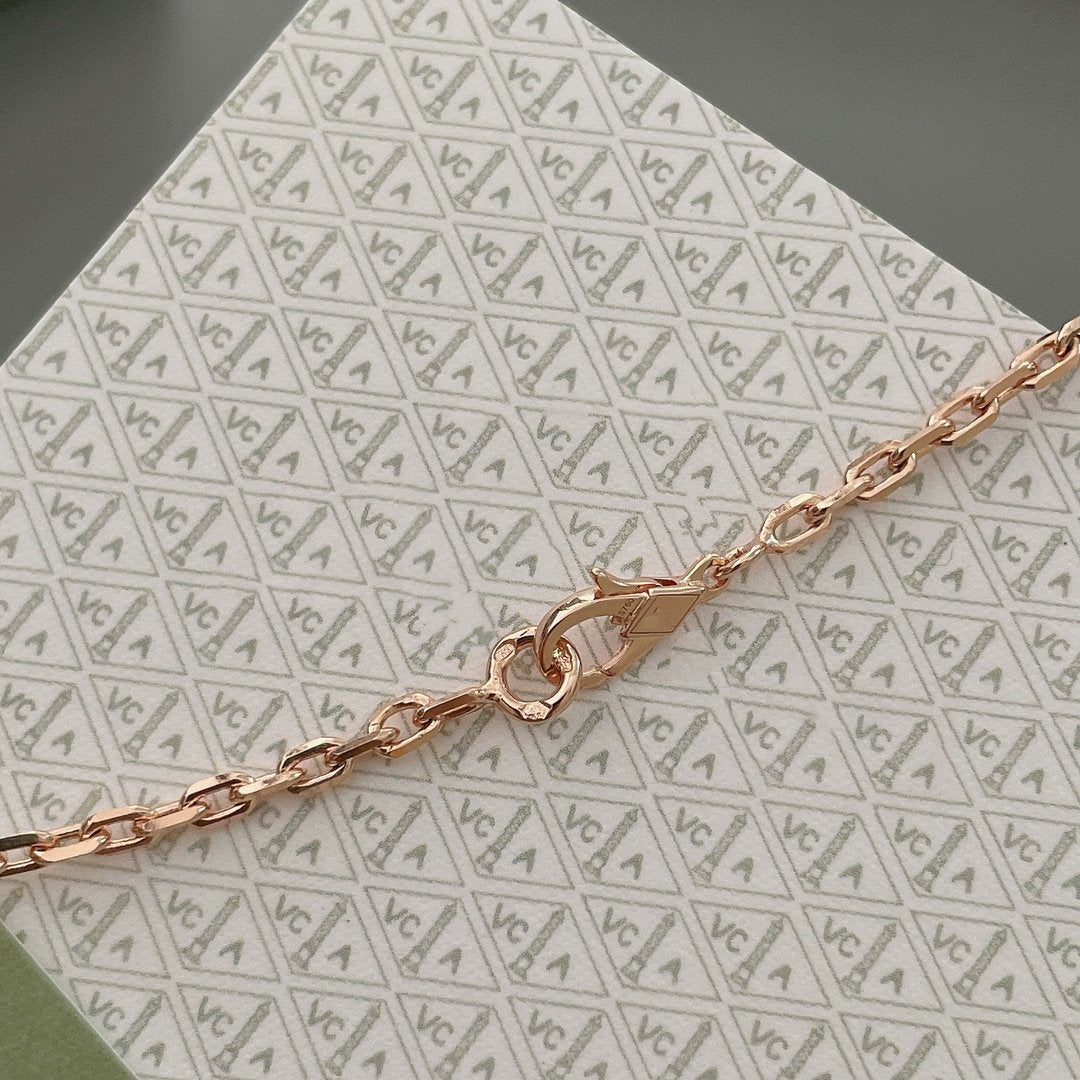 [Vellora Opalyn]LUCKY SPRING 15 MOTIFS ROSE GOLD NECKLACE