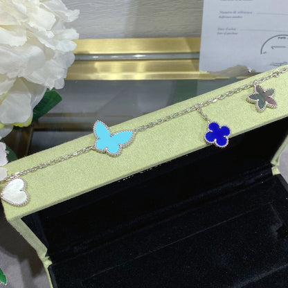 [Vellora Opalyn]LUCKY SPRING SILVER BRACELET 4 MOTIF